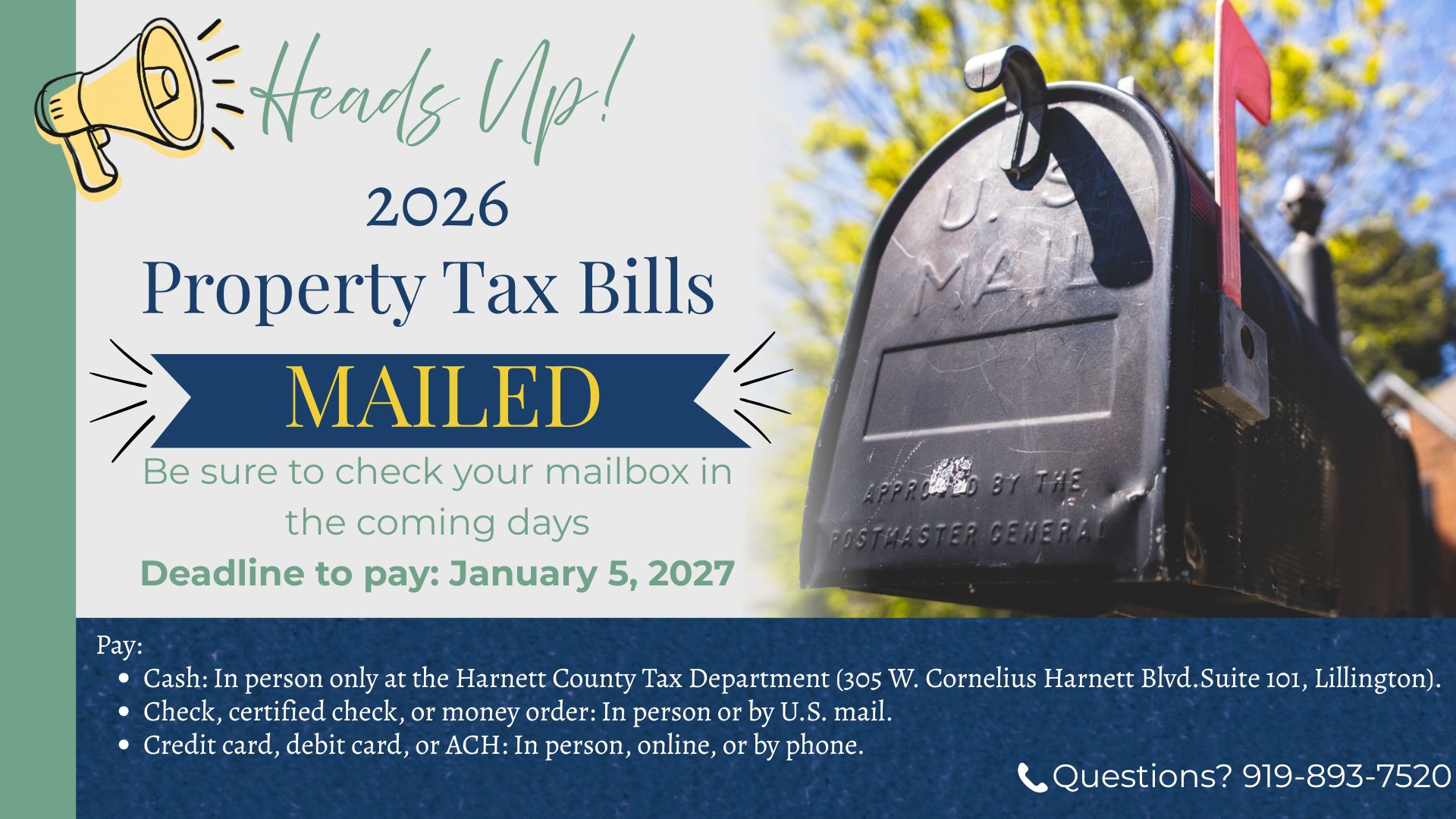 2026 Property Tax Bills Mailed