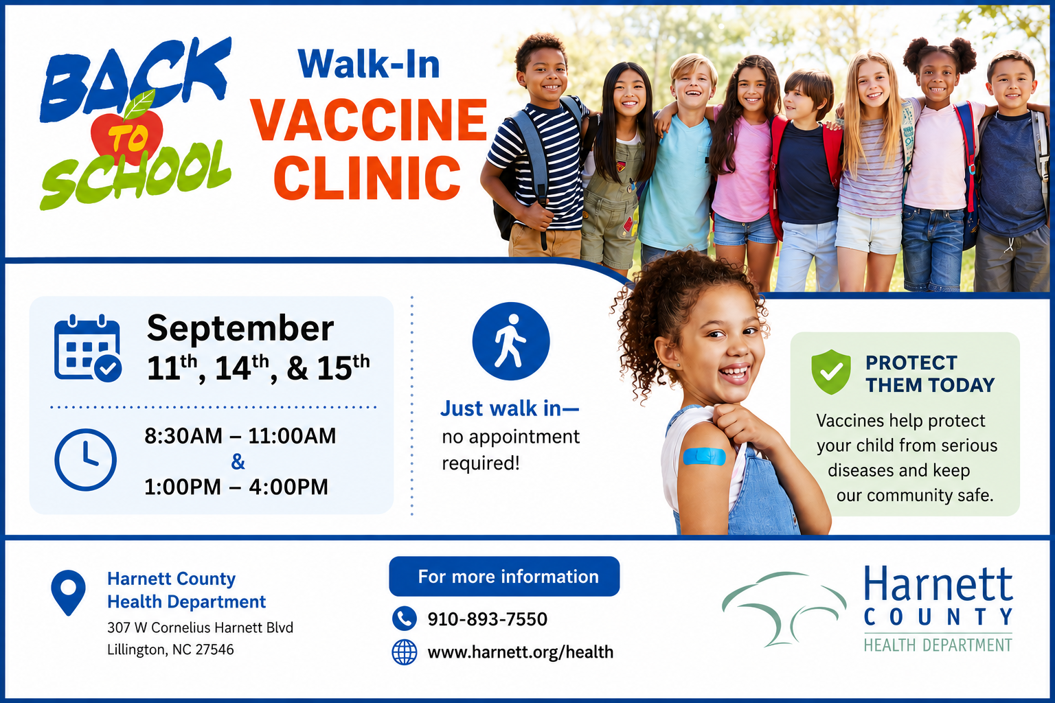 Back-to-School Vaccine Walk-In Clinic 