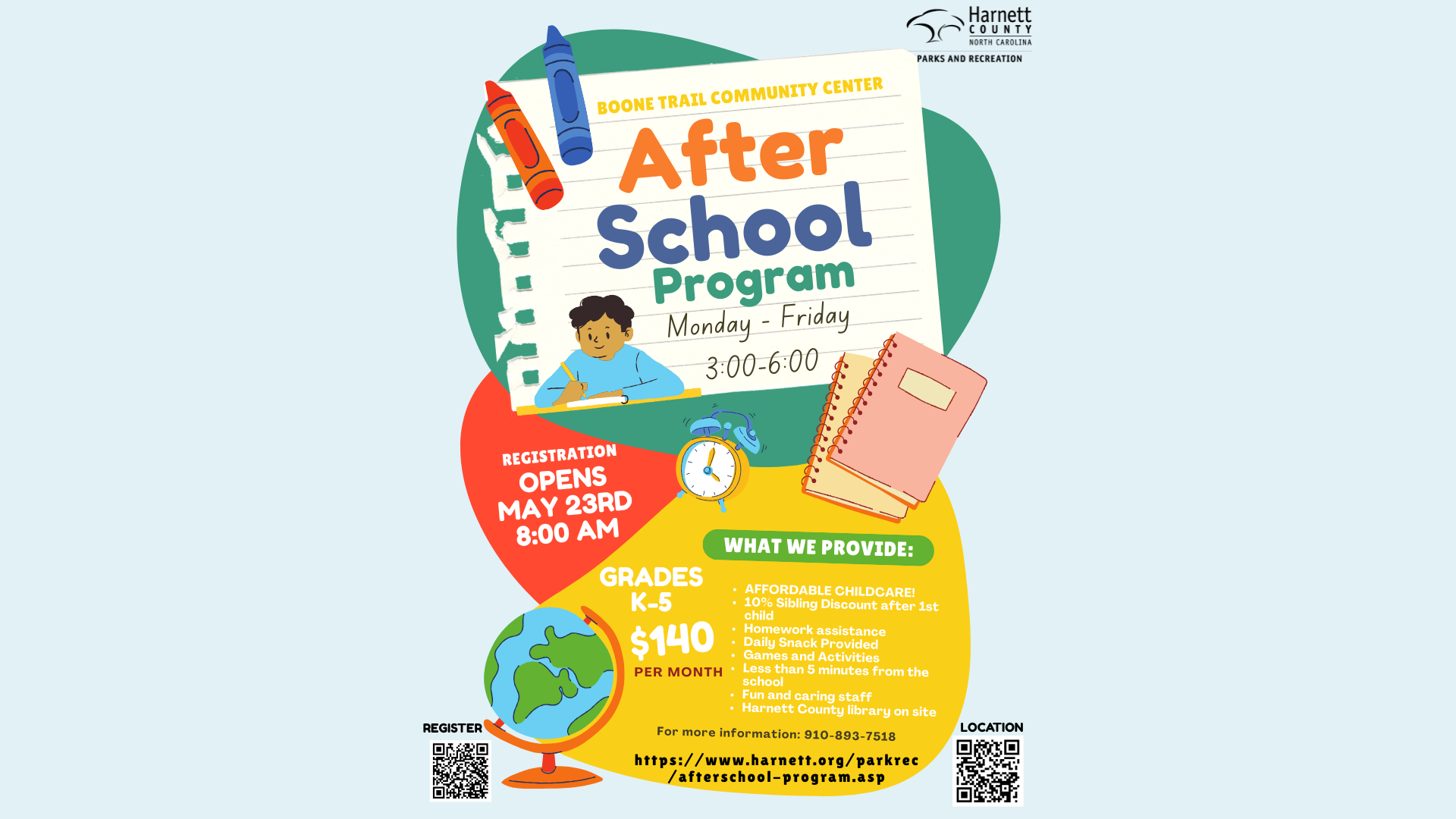 Boone Trail Community Center Afterschool Program Registration
