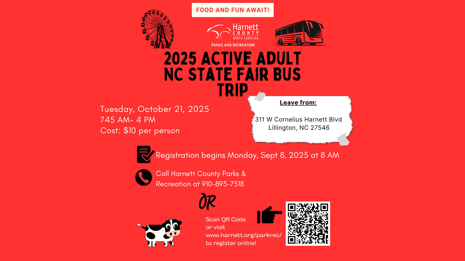 2025 Active Adults NC State Fair Bus Trip