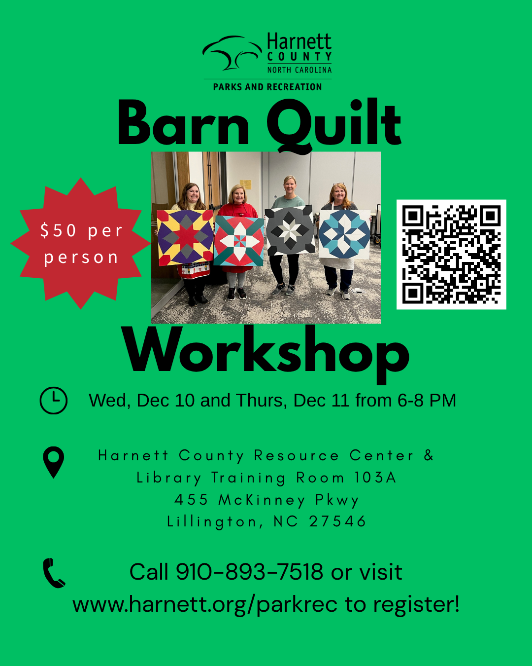December 2025 Barn Quilt Workshop!