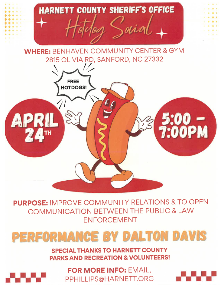 HCSO Hot Dog Social at Benhaven Community Center- April 24 