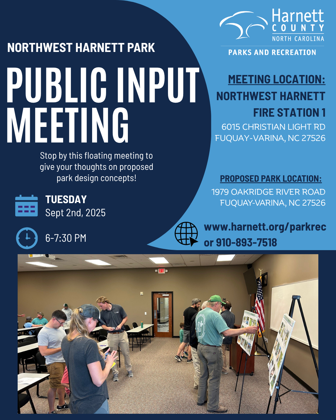 Northwest Harnett Park Public Meeting- Park Design Concepts