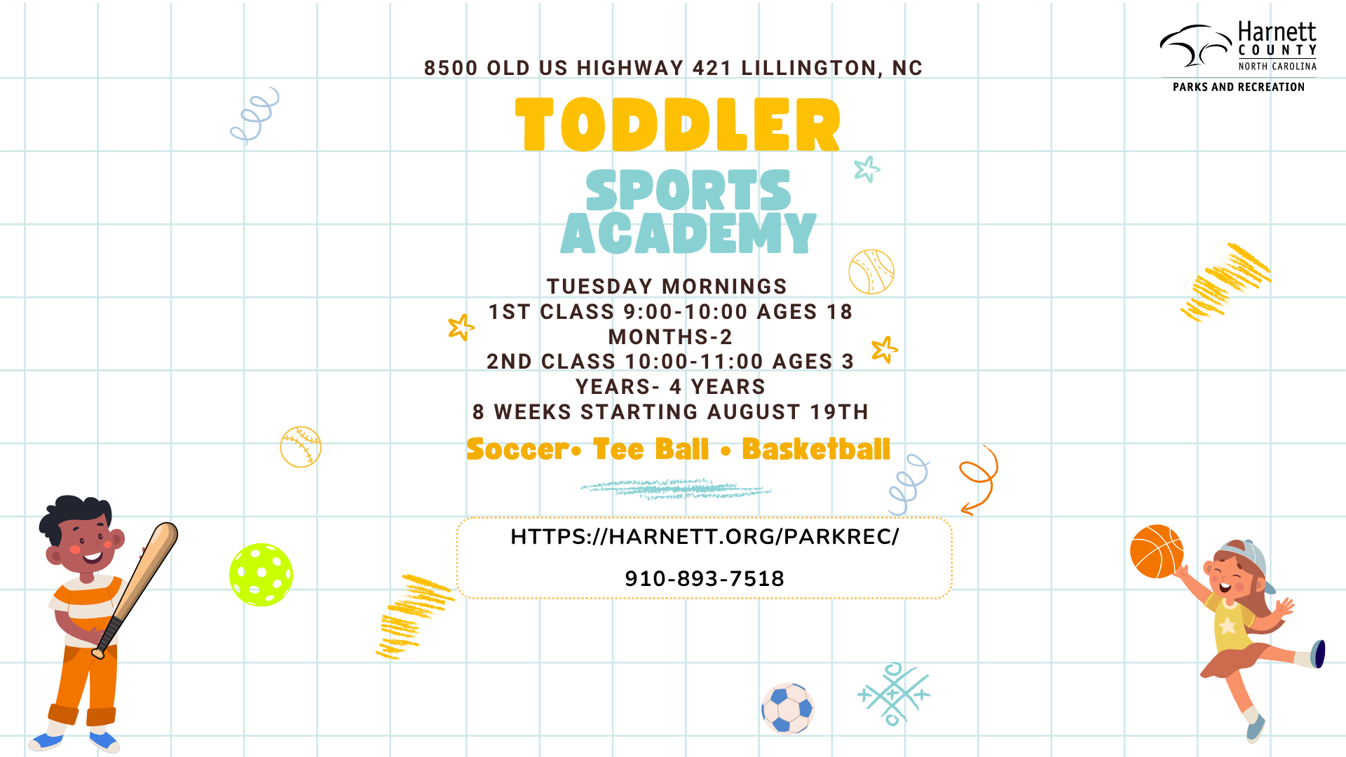 Socca Tots & Toddler Sports Academy- Boone Trail Community Center Registration   Begins August 4th