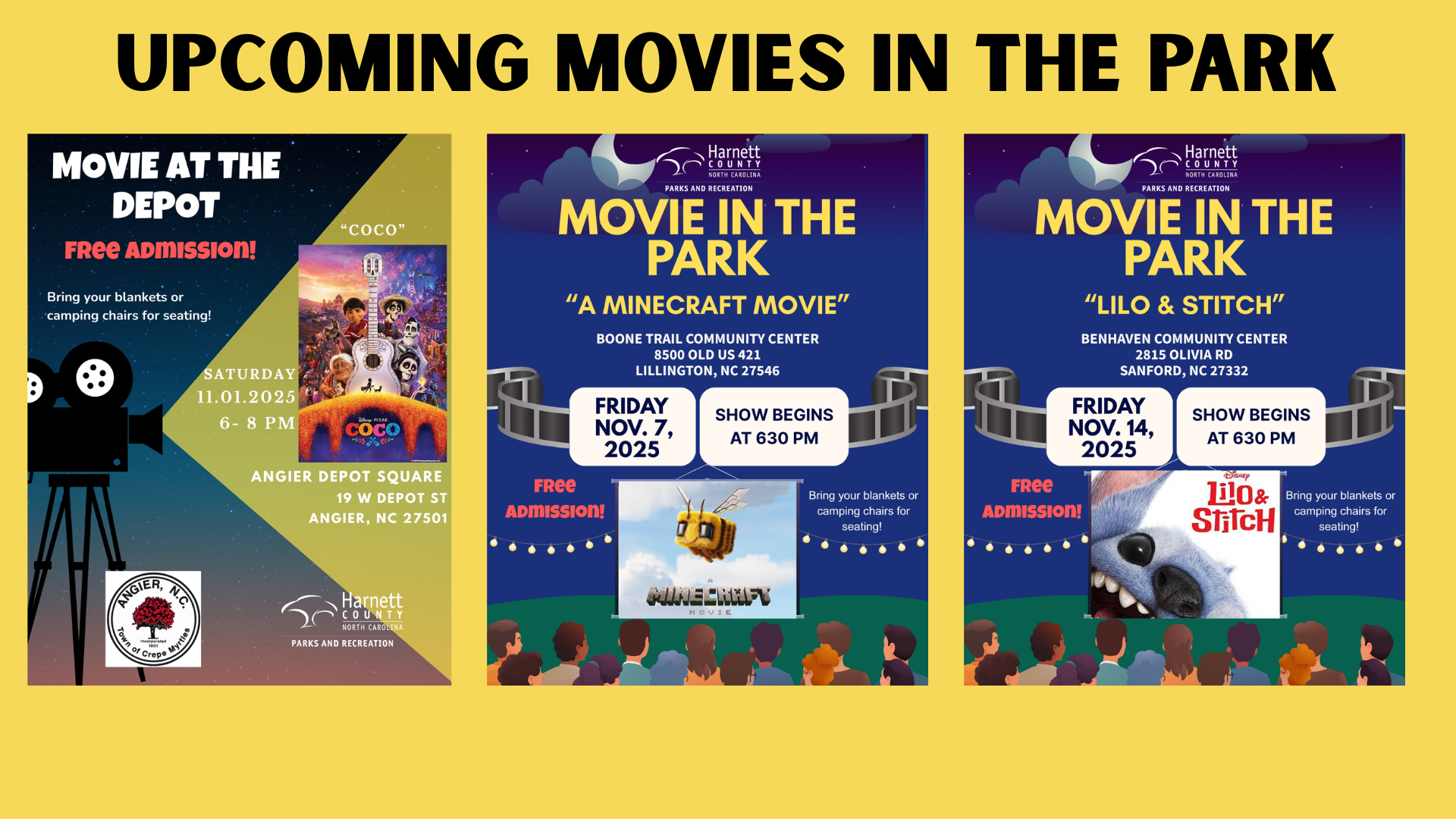 Fall 2025 Movies in the Park! 