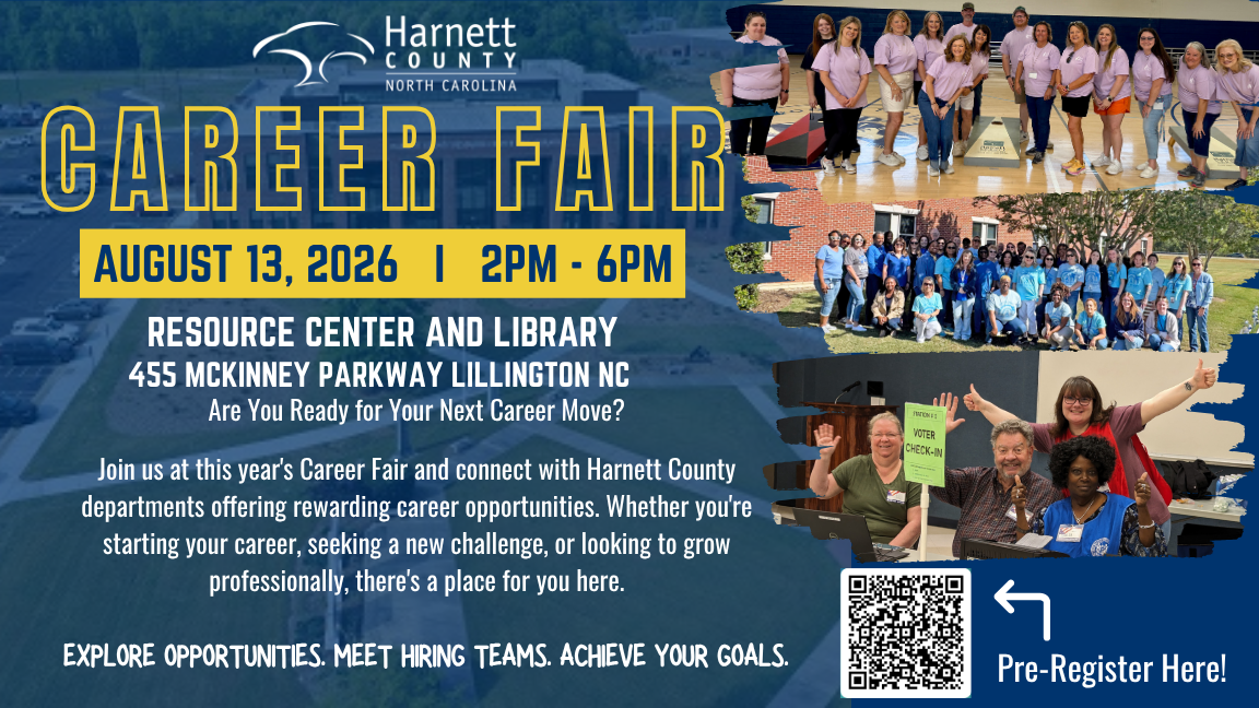 Career Fair graphic with pictures of employees