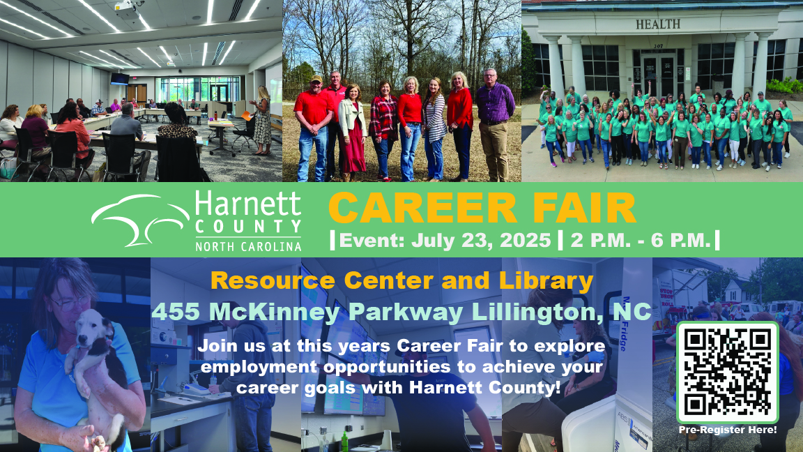 Flyer for Career Fair scheduled for July 23