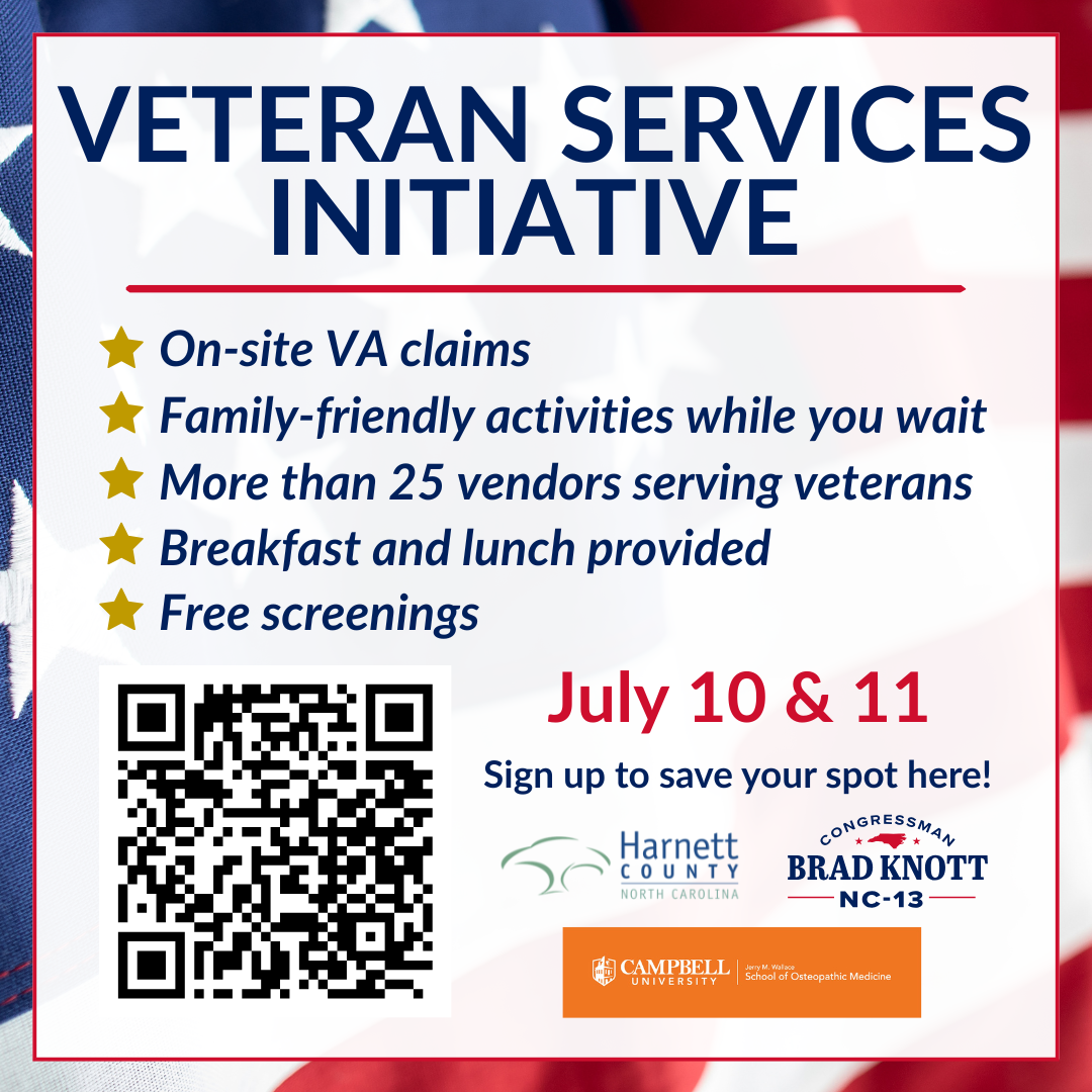 Veterans Services Event with event details