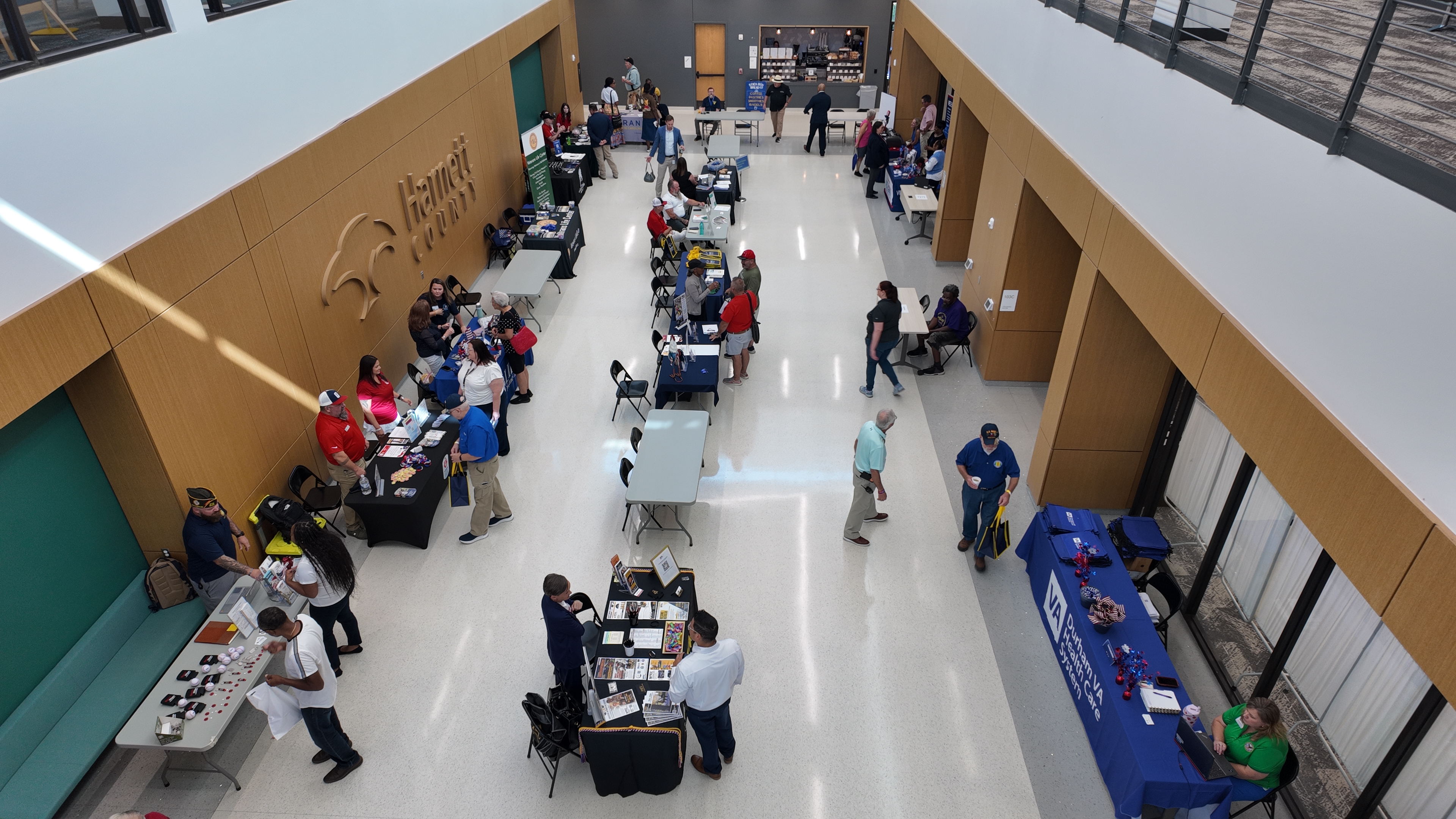 Aerial picture of vendors