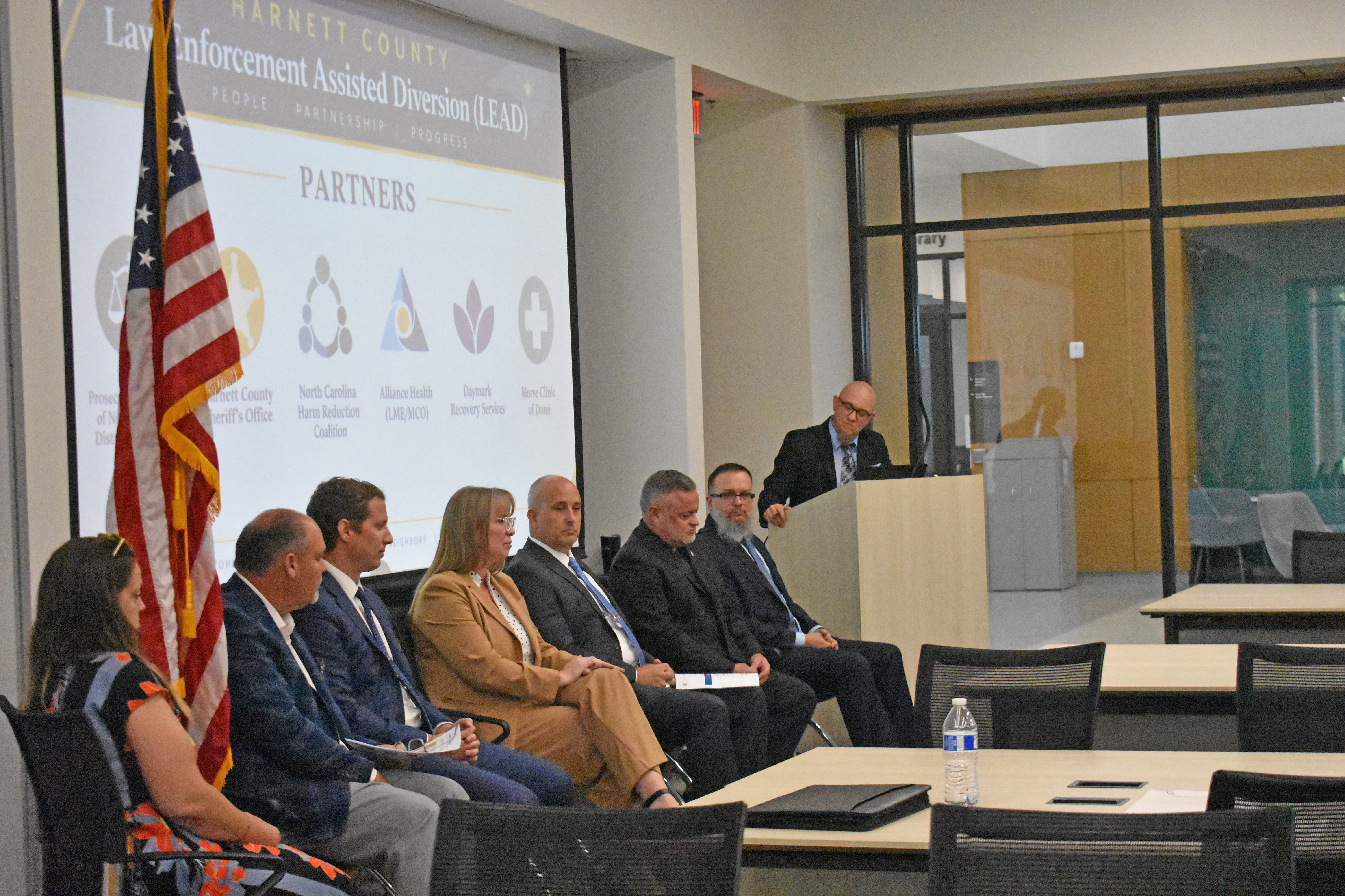 Picture of panelist speaking during the event