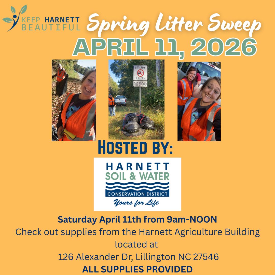 Saturday April 11th from 9am-NOON Check out supplies from the Harnett Agriculture Building 