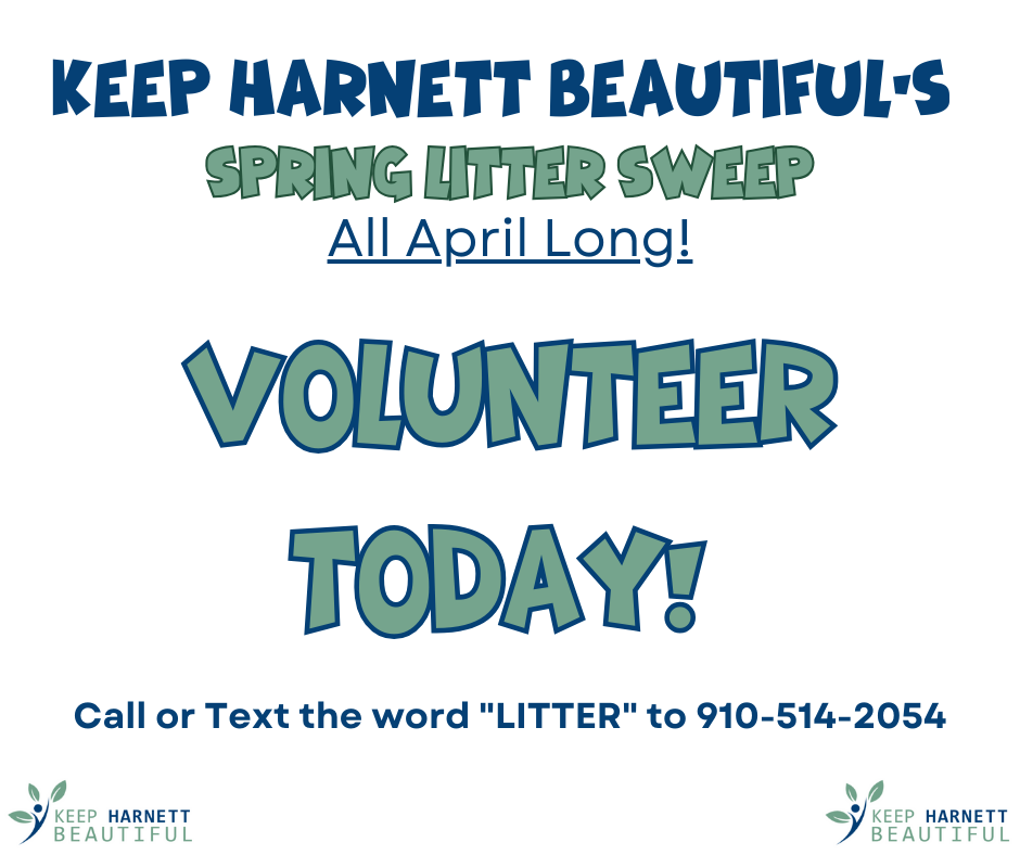 Keep Harnett Beautiful spring litter sweep 