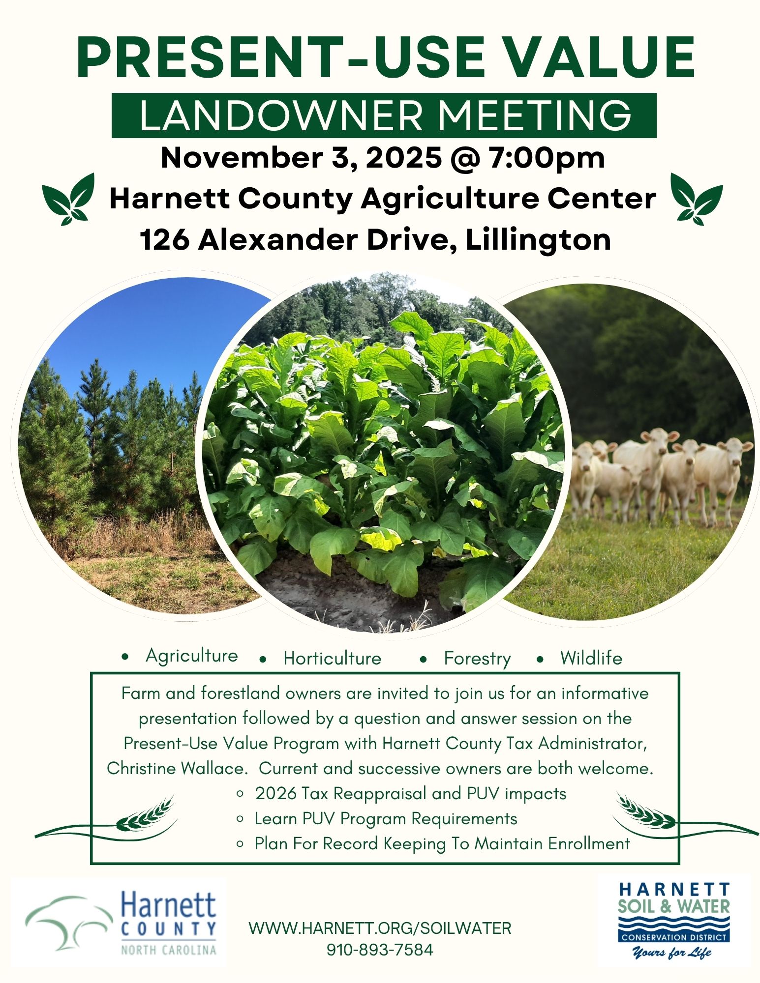 Present-Use Value Landowner Meeting
